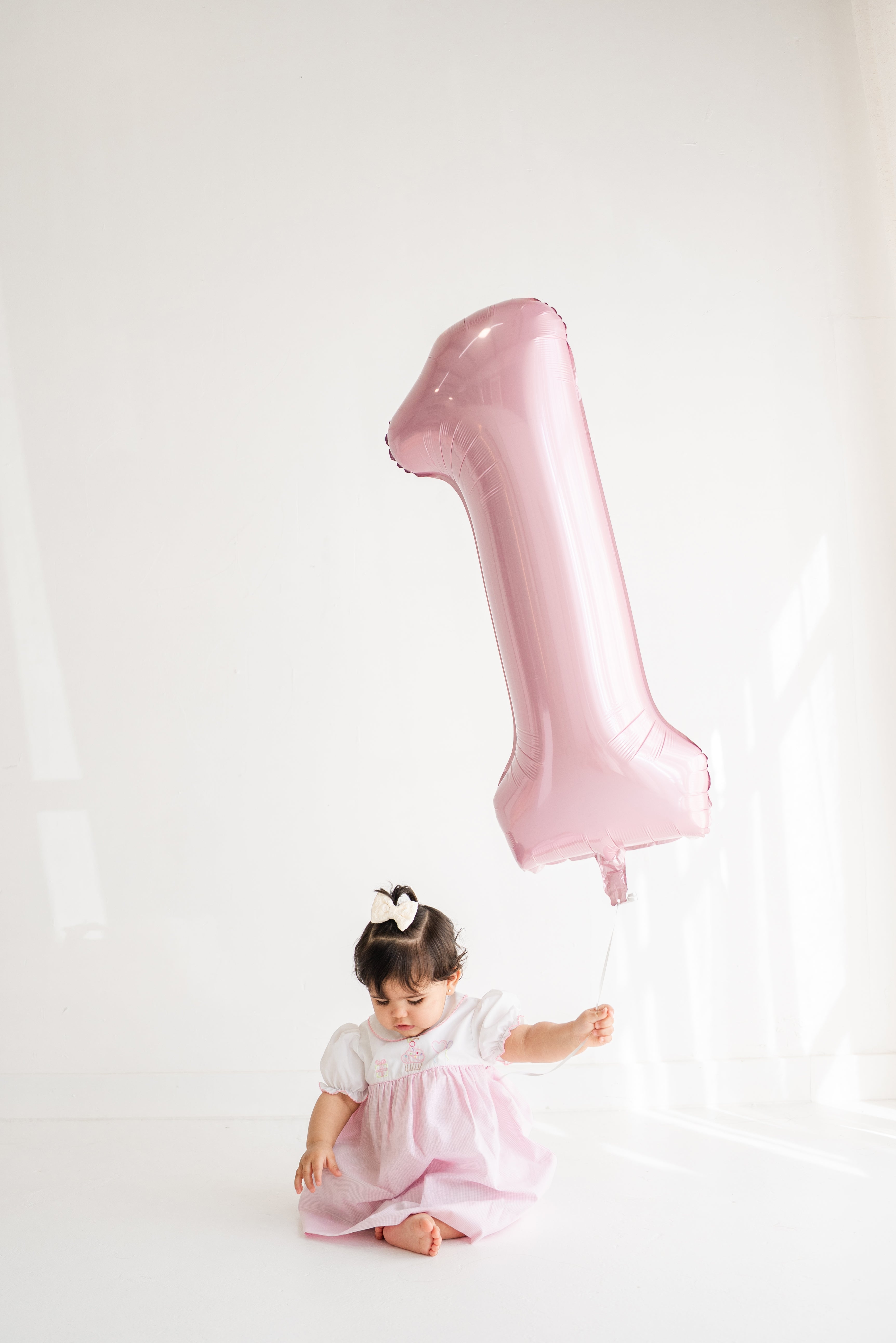 Birthday Embroidered Dress-Pink