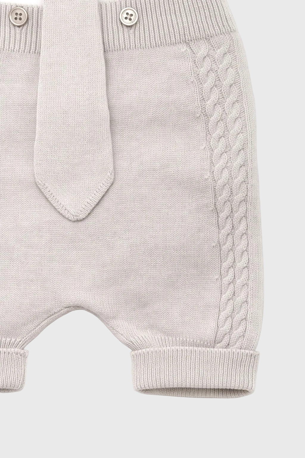 Baby Boy Fresh Organic Cotton Outfit – White & Soft Grey