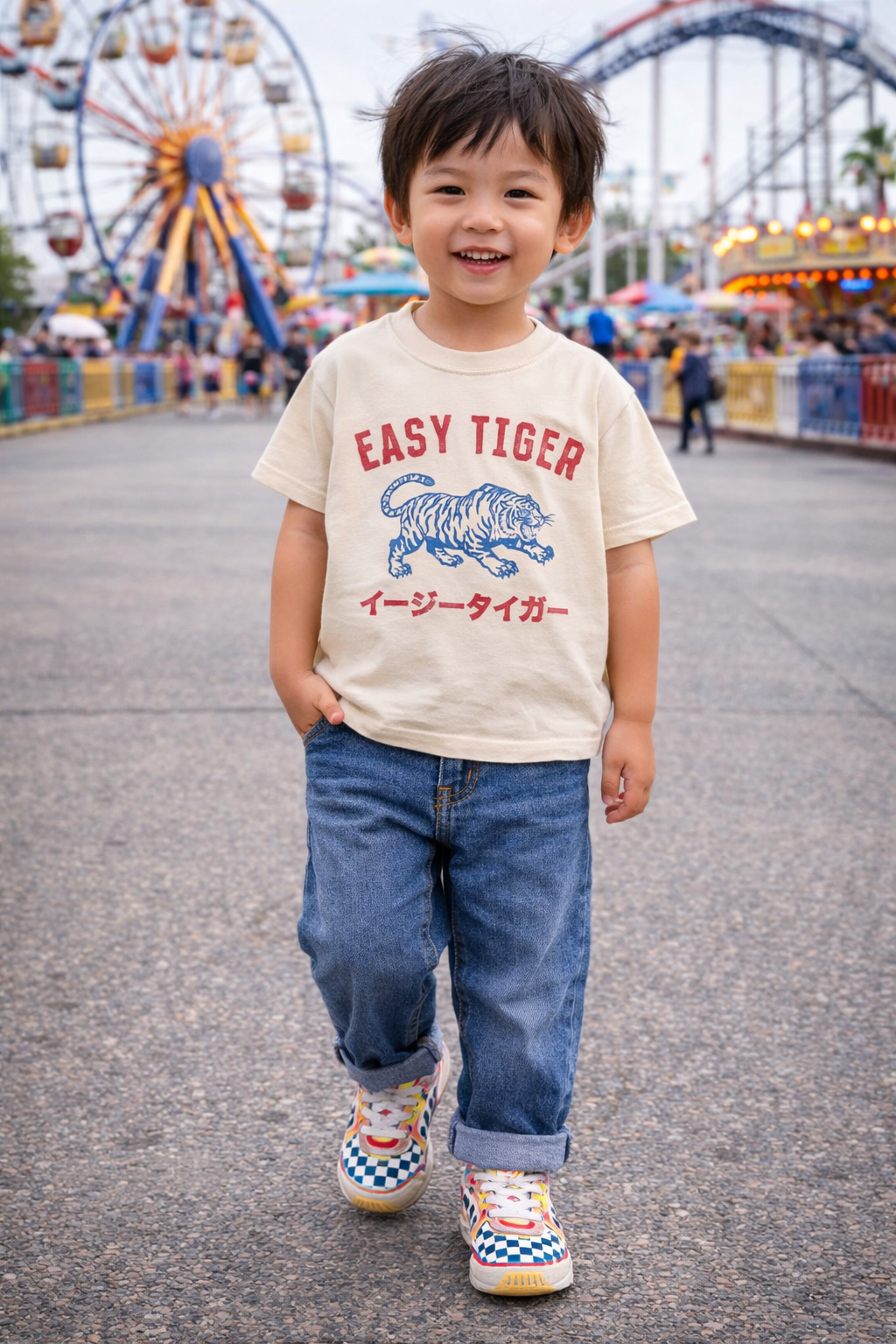 Kids “Easy Tiger” Graphic T-Shirt