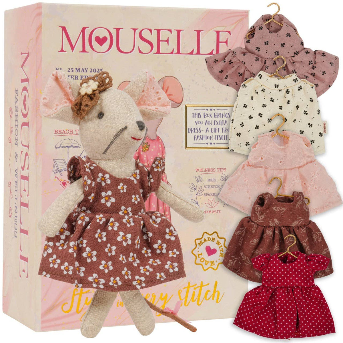 Mouselle Mouse Doll with Wardrobe | LEVLOVS | Maison Maestu