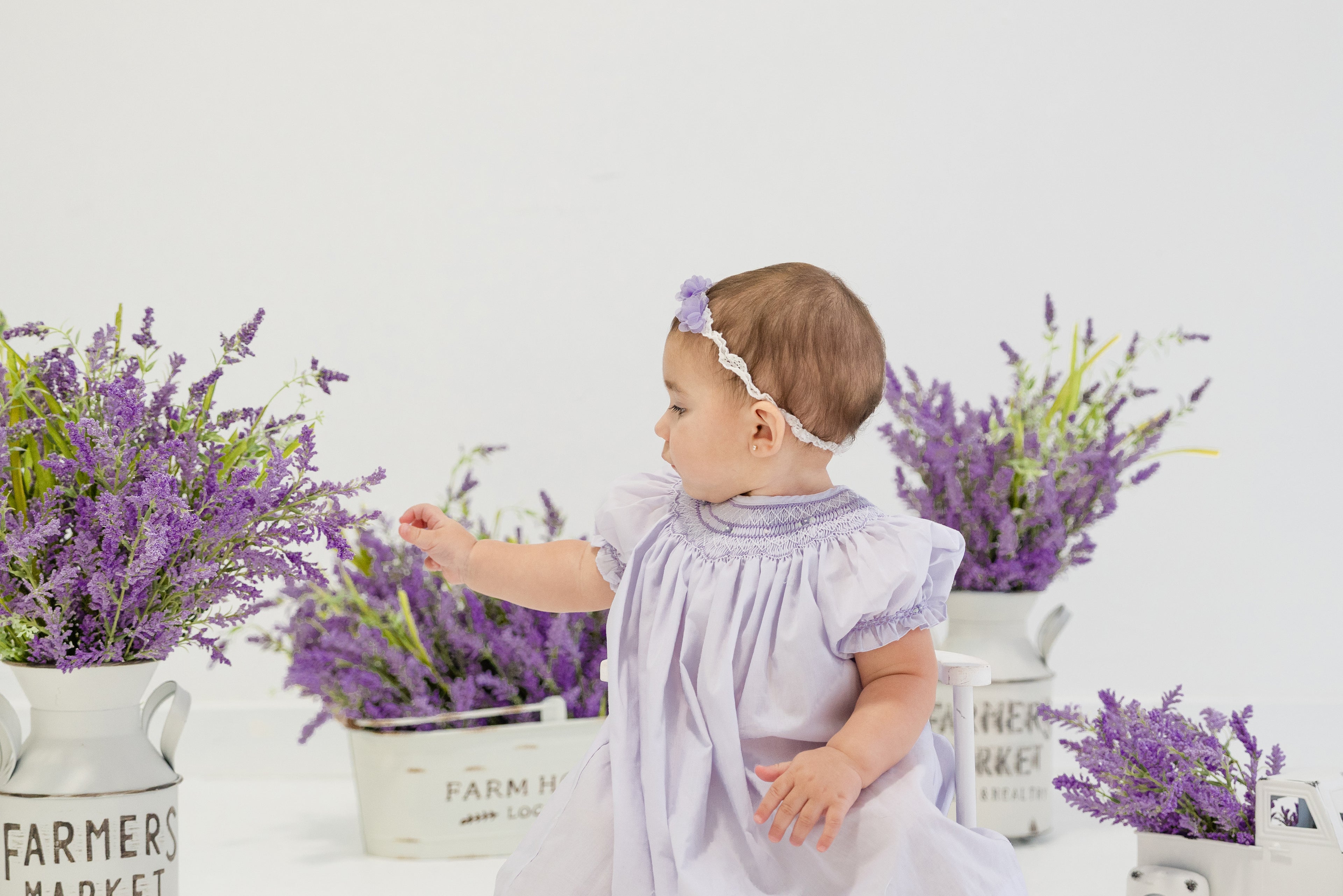 Lavender Heirloom Smocked Dress