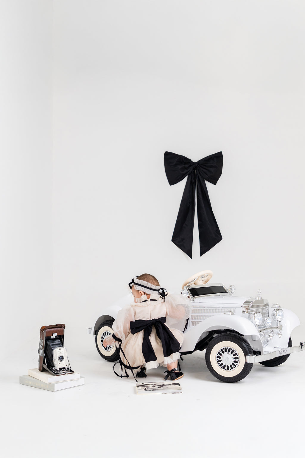 Coco-Caramel Tulle Romper - Cuture Bow Edition