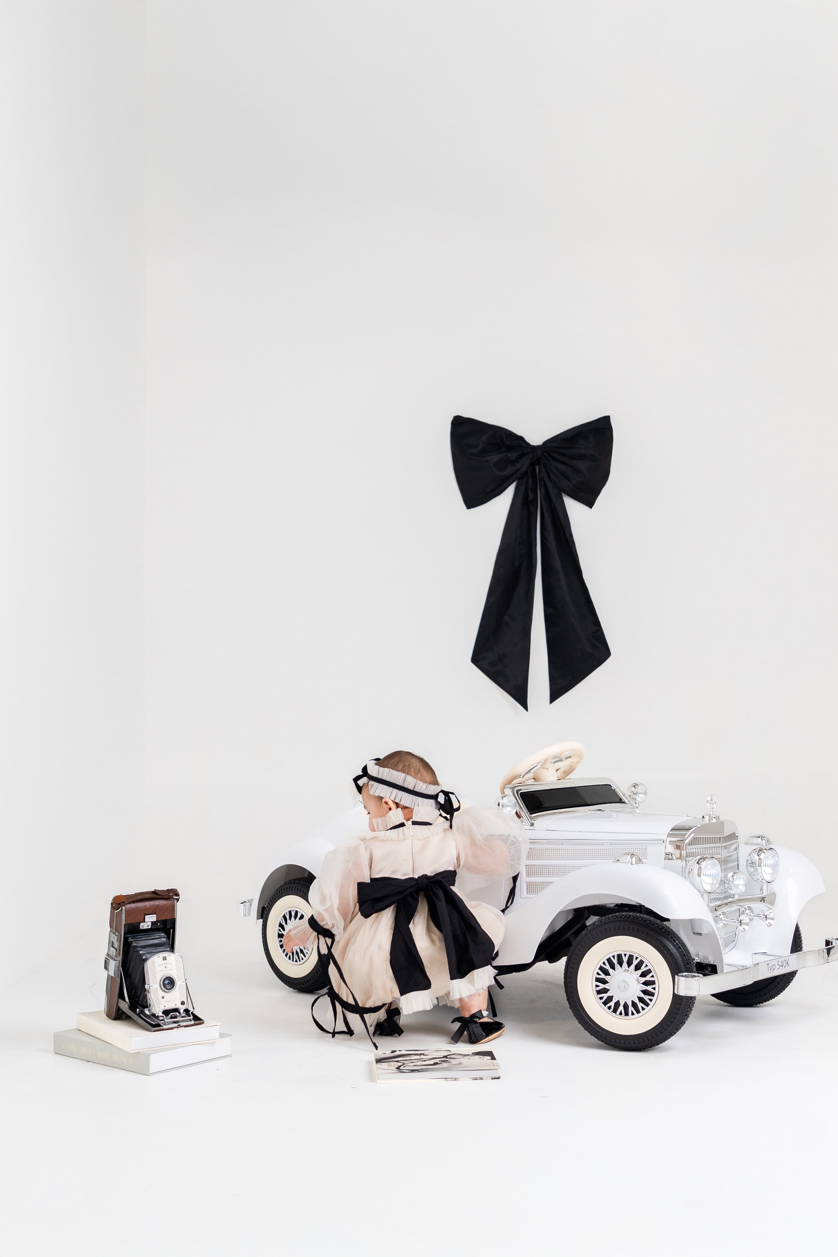 Coco-Caramel Tulle Romper - Cuture Bow Edition