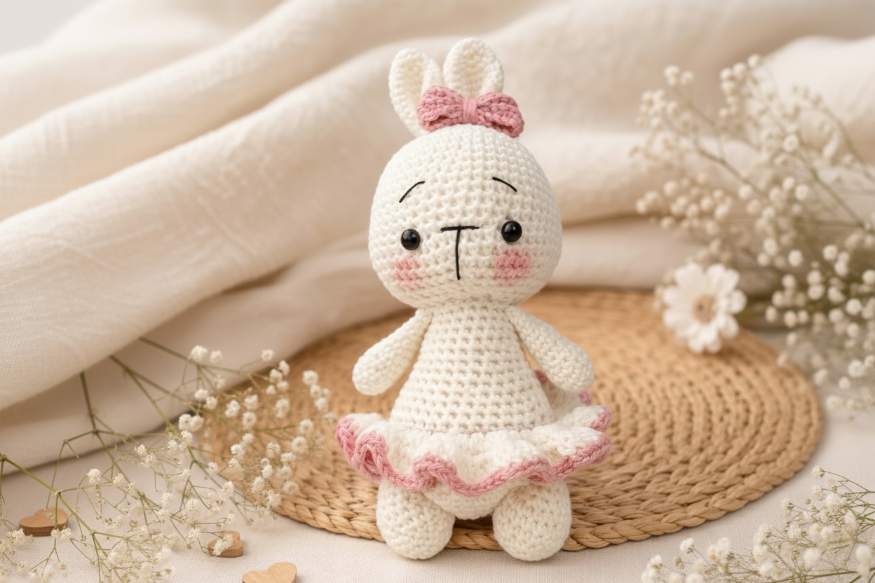 Hand-Crocheted Bunny Plush Toy