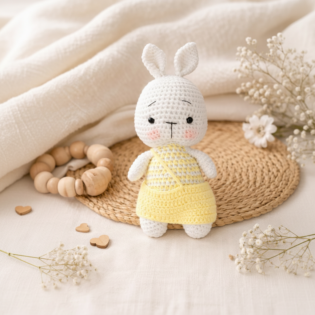 Hand-Crocheted Bunny Plush Toy