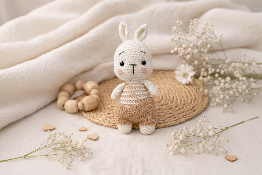 Hand-Crocheted Bunny Plush Toy
