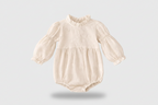 Body de burbujas con estampado floral beige francés