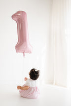 Vestido bordado de cumpleaños - Rosa