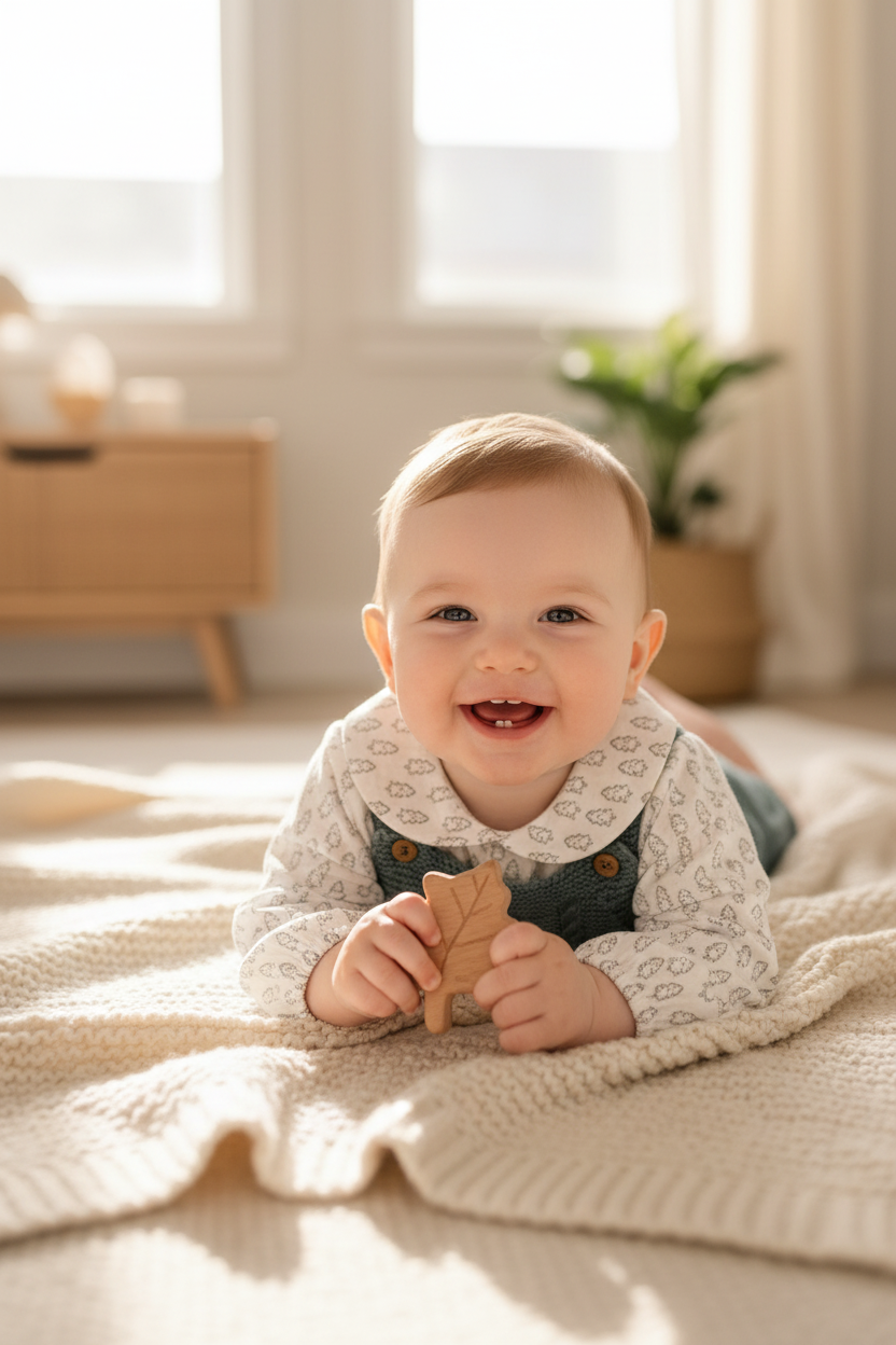 Sage Woodland Knit Romper Set