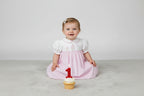 Vestido bordado de cumpleaños - Rosa