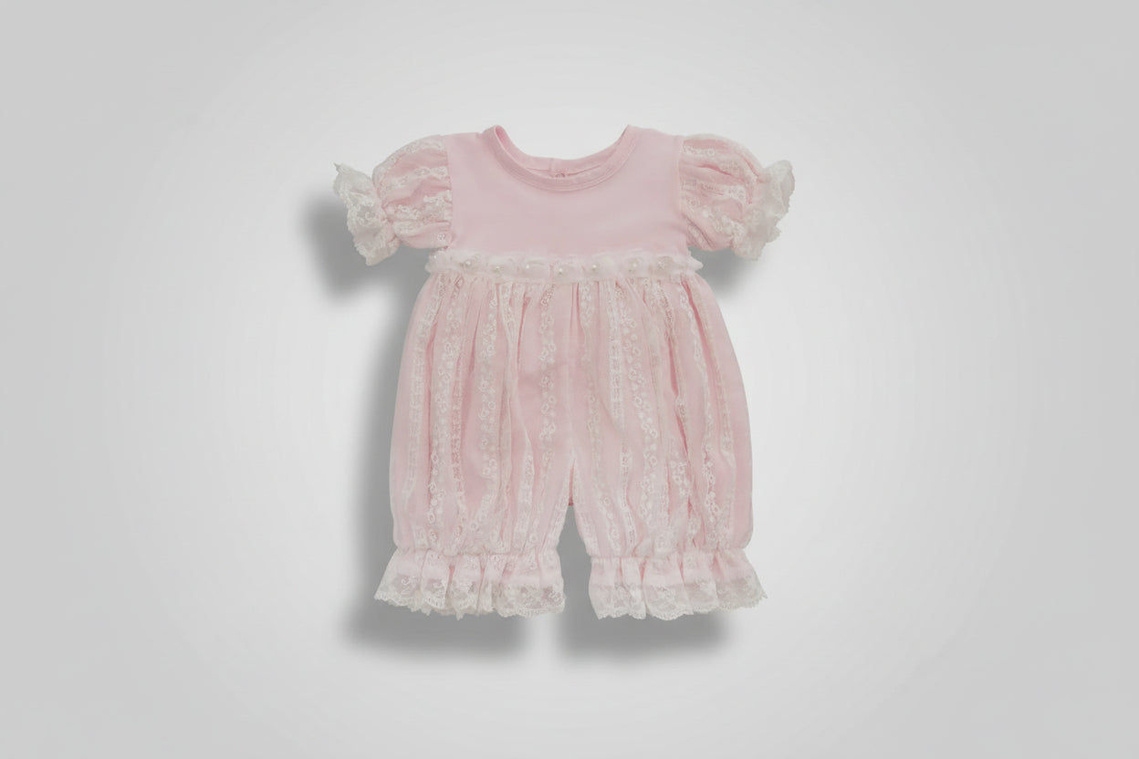 Ivory Pearl Romper for Baby Girl