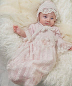 Precioso vestido color rubor para bebés y niños pequeños