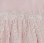 Precioso vestido color rubor para bebés y niños pequeños