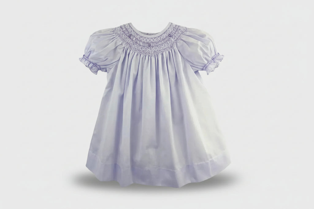Lavender Heirloom Smocked Dress