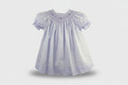 Vestido fruncido estilo reliquia color lavanda