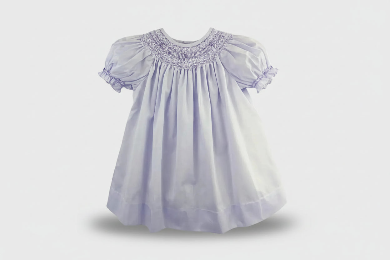 Lavender Heirloom Smocked Dress