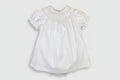 Vestido blanco fruncido de reliquia