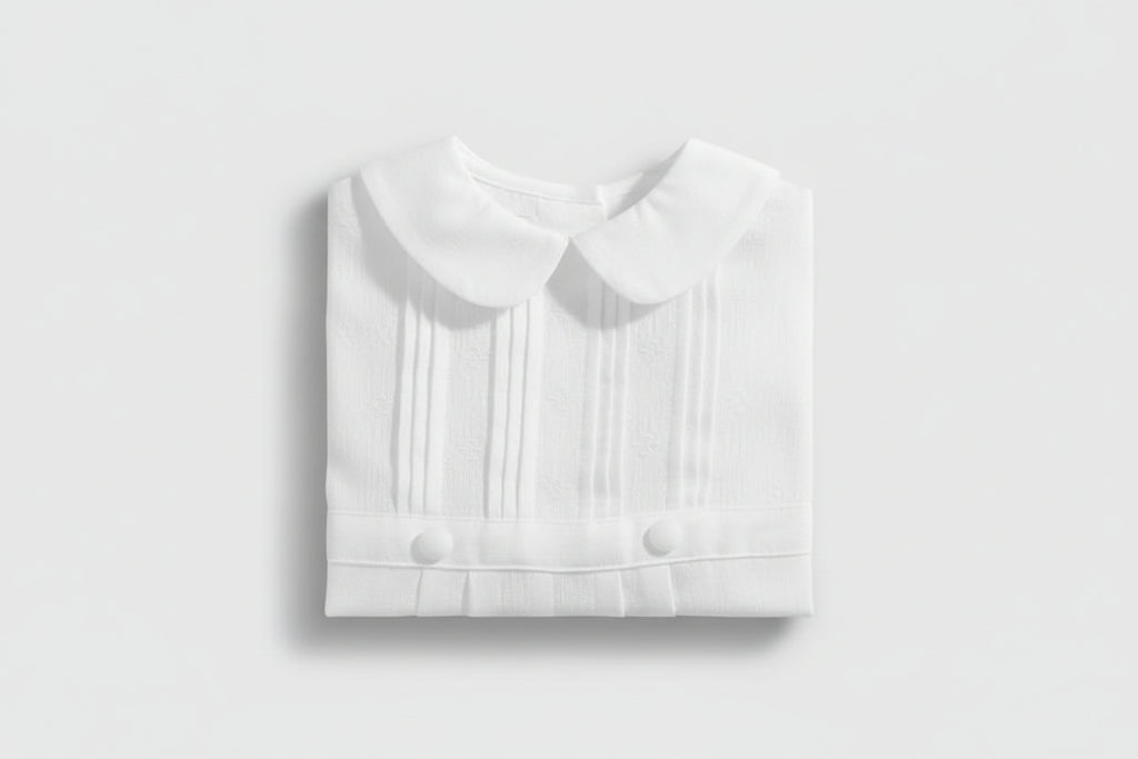 White Classic Heirloom Baby Romper