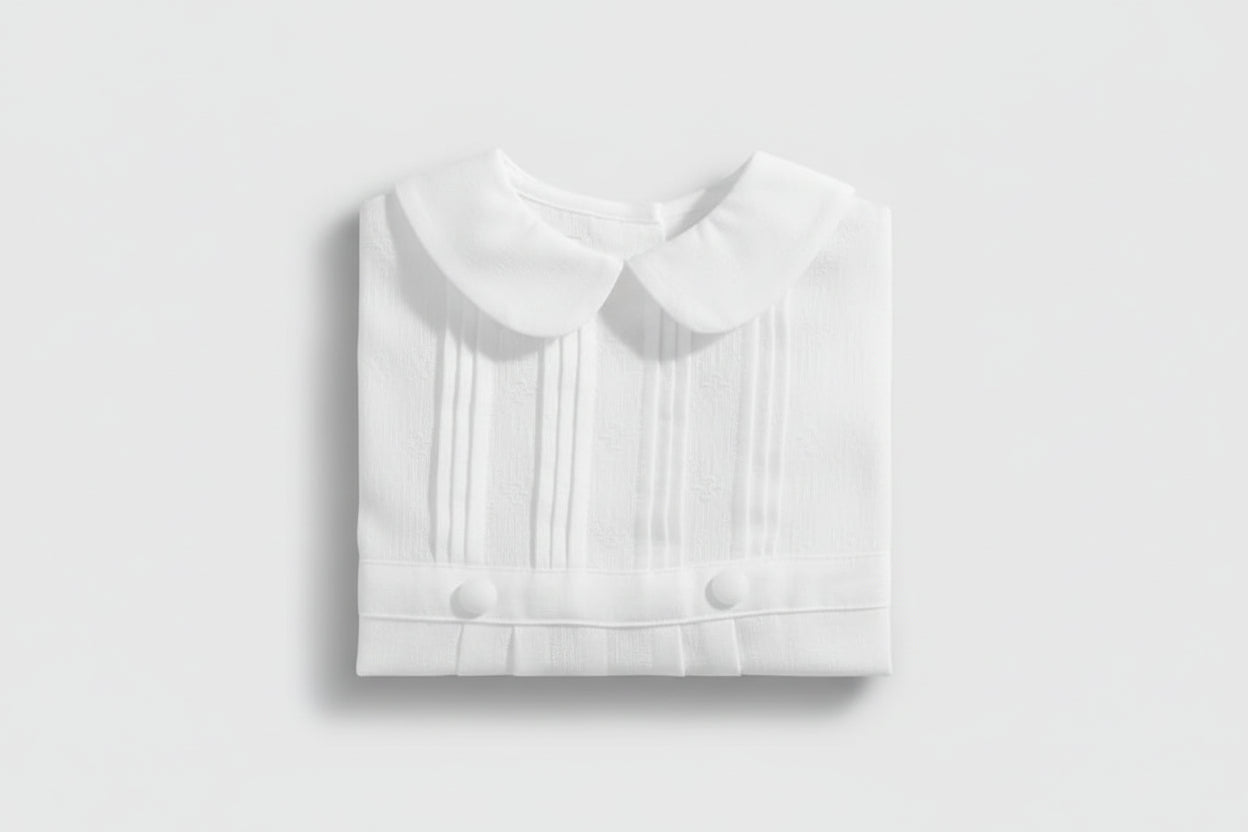 White Classic Heirloom Baby Romper