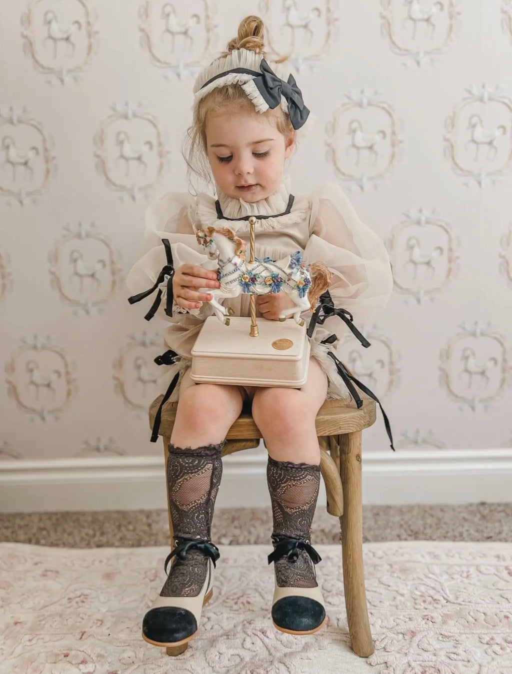 Coco-Caramel Tulle Romper - Cuture Bow Edition