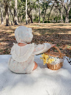 Body de manga larga con estampado floral vintage para niña de primavera