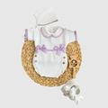 Conjunto de cuatro piezas de punto lavanda Aurélie
