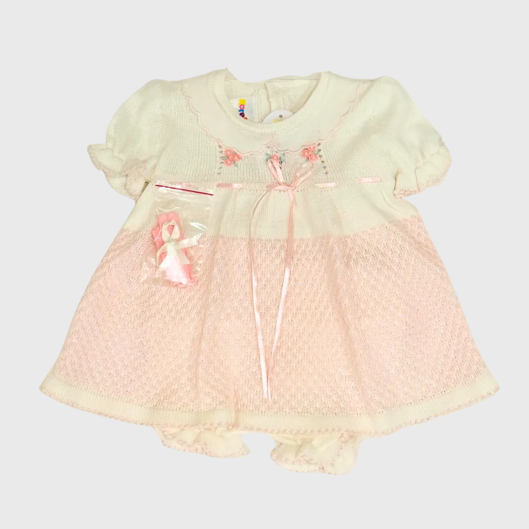 Baby Girl Lemon Heirloom Knit Set 🍋