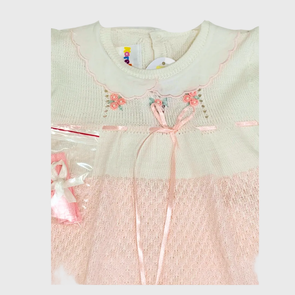 Baby Girl Lemon Heirloom Knit Set 🍋