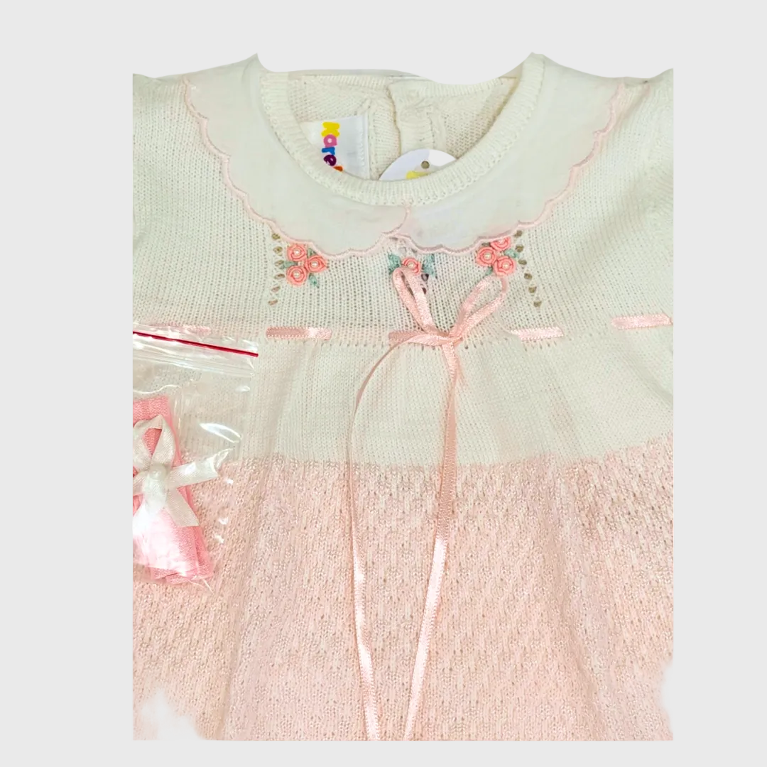 Baby Girl Lemon Heirloom Knit Set 🍋
