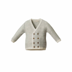 Traje de caballero unisex de lana rica para bebé (3 piezas) - gris