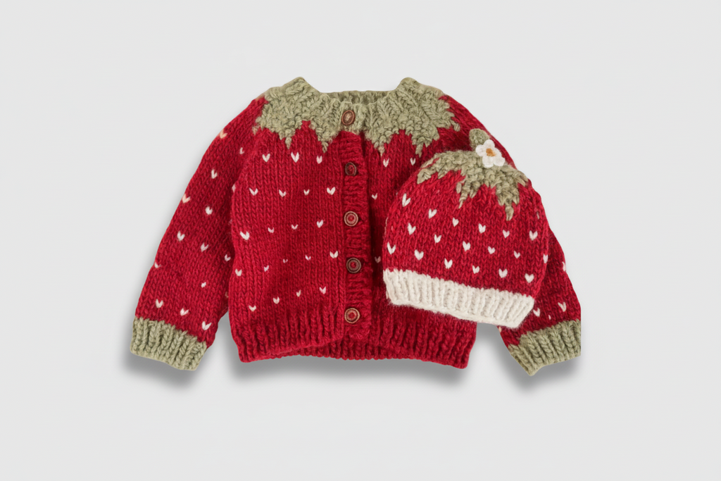 Strawberry Knit Cardigan
