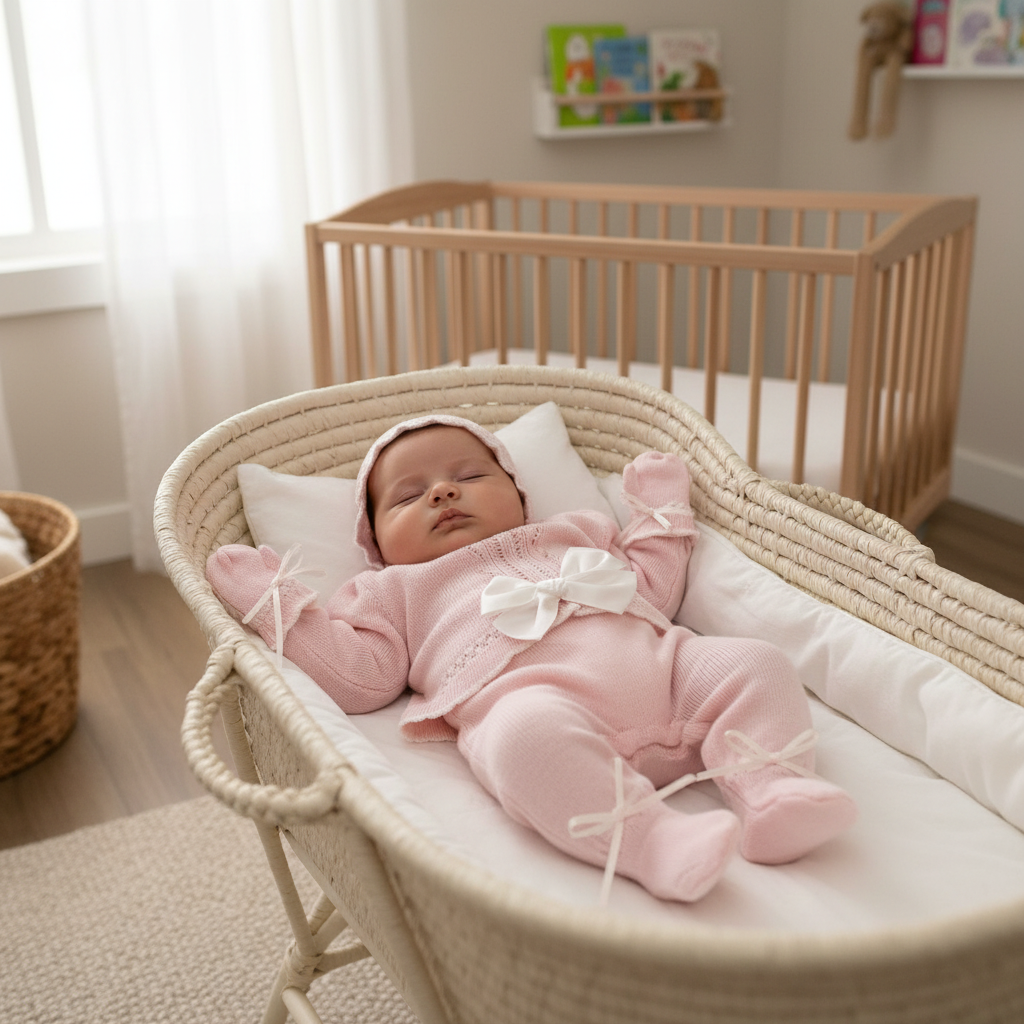 Blush Baby Girl Heirloom Knit Set with Bonnet 🎀