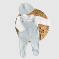 Conjunto de 3 piezas de punto Luca azul y blanco
