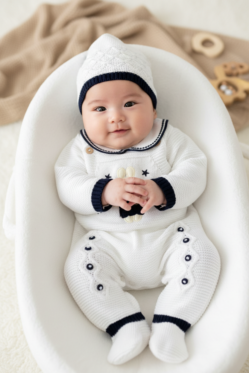 Noah Bunny Knit Three Pieces Set