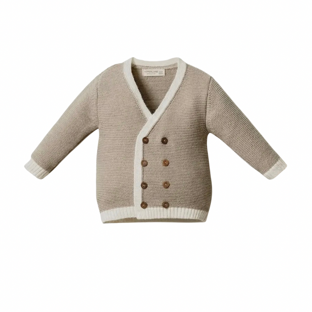 Unisex Wool -Rich baby Gentleman Suit (3 Pieces) - Beige