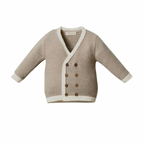 Traje de caballero unisex de lana rica para bebé (3 piezas) - Beige