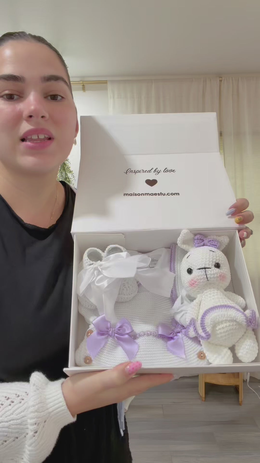 Set de Regalo de Lujo para Bebé Niña "Beso de Lavanda"