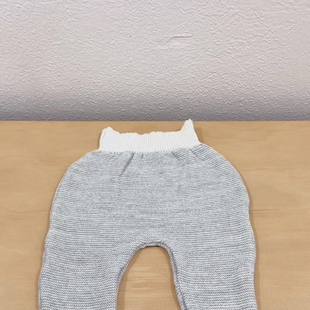 Unisex Wool -Rich baby Gentleman Suit (3 Pieces) - gray