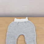 Traje de caballero unisex de lana rica para bebé (3 piezas) - gris