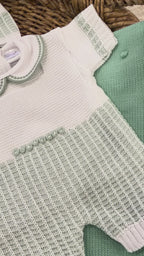 Sage Heritage, conjunto de regalo para recién nacido – Dos conjuntos de punto + manta