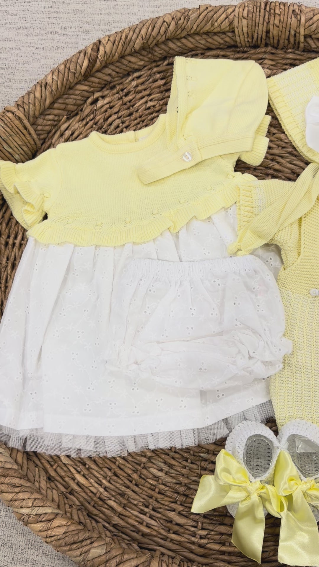 Buttercream Heirloom Baby Girl Gift Set – Two Knit Sets