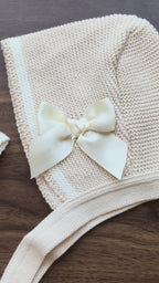 Camille Beige Conjunto de Cuatro Piezas Tejido de Lujo